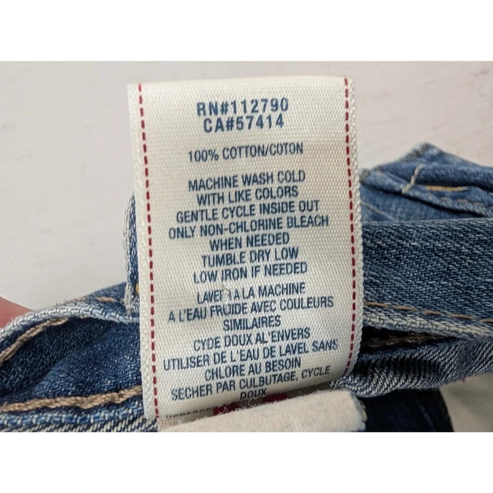 Vintage True Religion Ricky Jeans Men's 38 Straight Leg Blue Flap Pocket USA Y2K